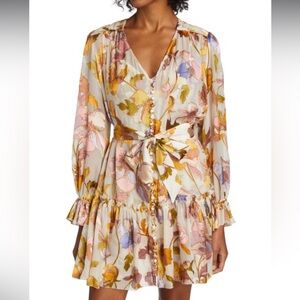 Zimmermann
Women's White Floral Tiered Minidress